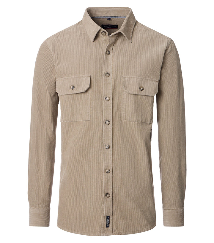 Casa Moda - Heren Overshirt - 454482600 - 600 Beige Corduroy