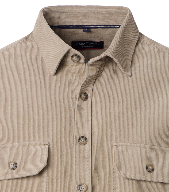 Casa Moda - Heren Overshirt - 454482600 - 600 Beige Corduroy
