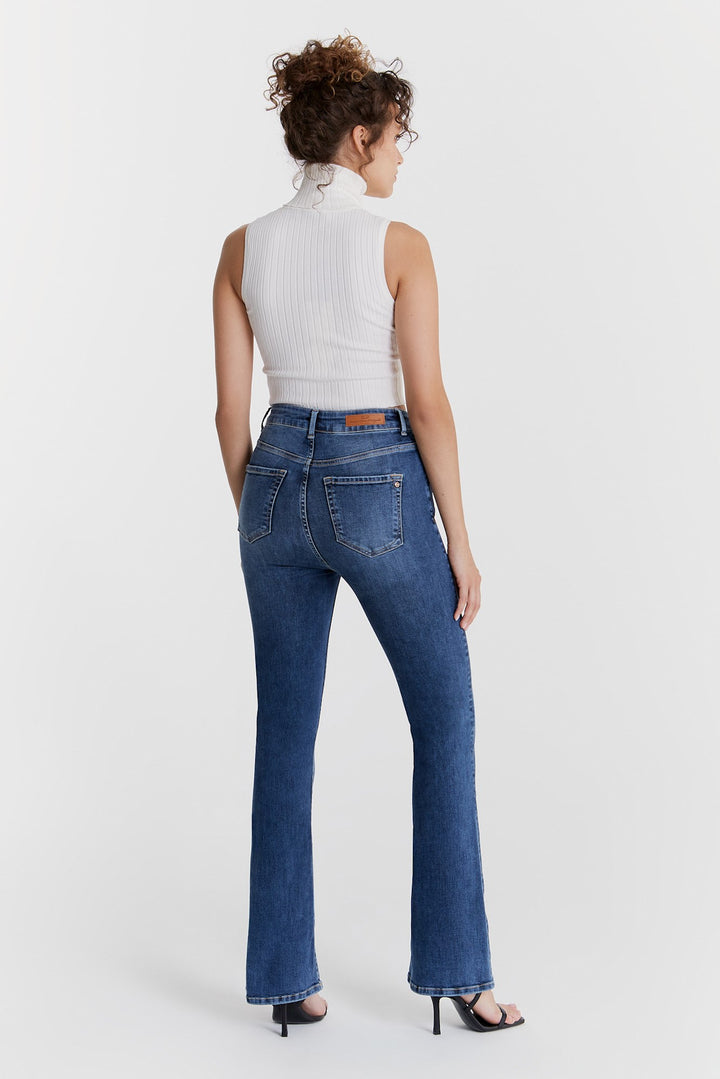 COJ - Matilda - Dames Flare Jeans - Sapphire Blue