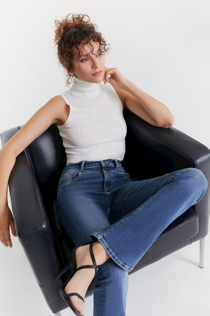 COJ - Matilda - Dames Flare Jeans - Sapphire Blue