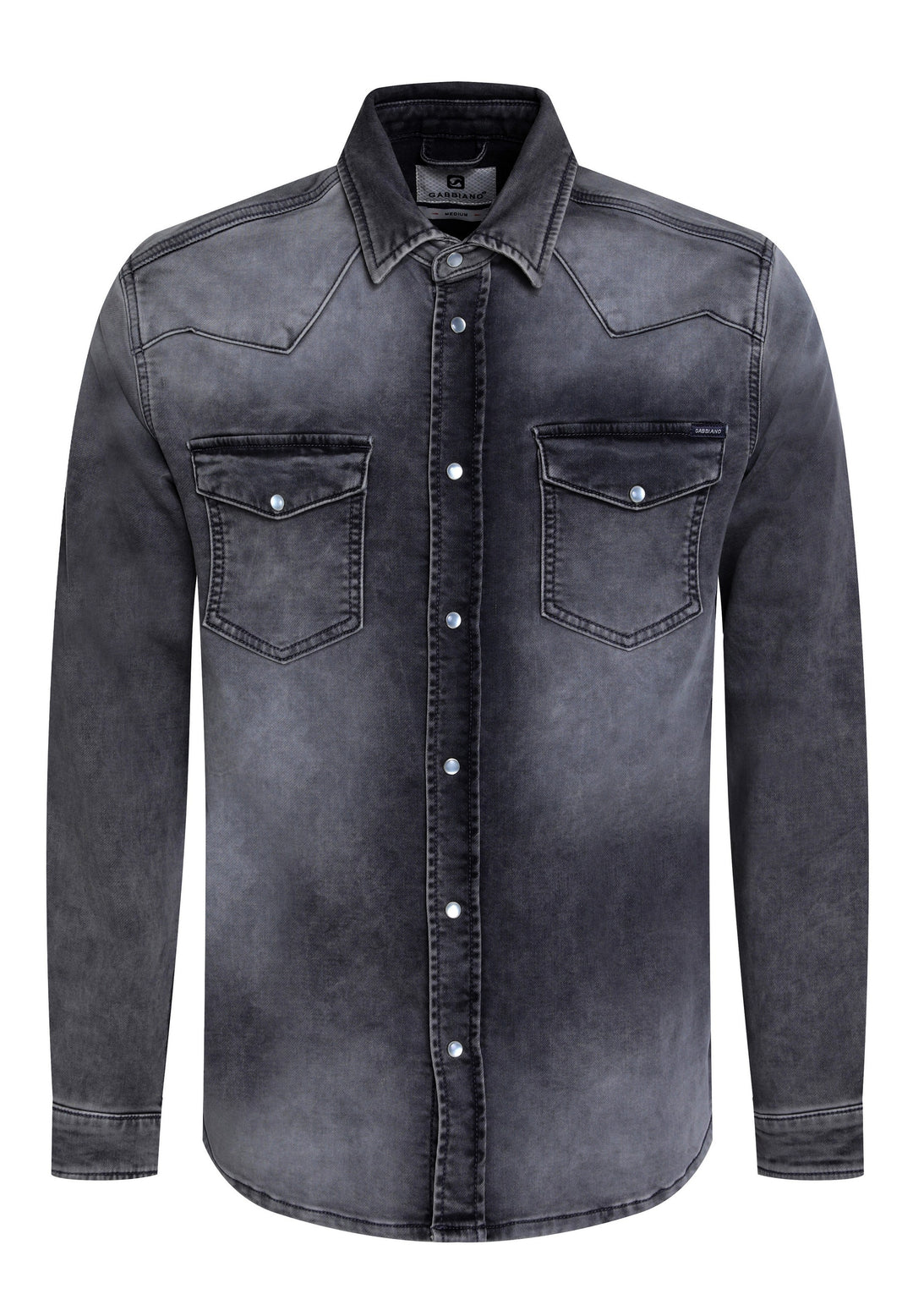 Gabbiano - Heren Overhemd Jogg Denim - 335734 - 204 Dark Grey