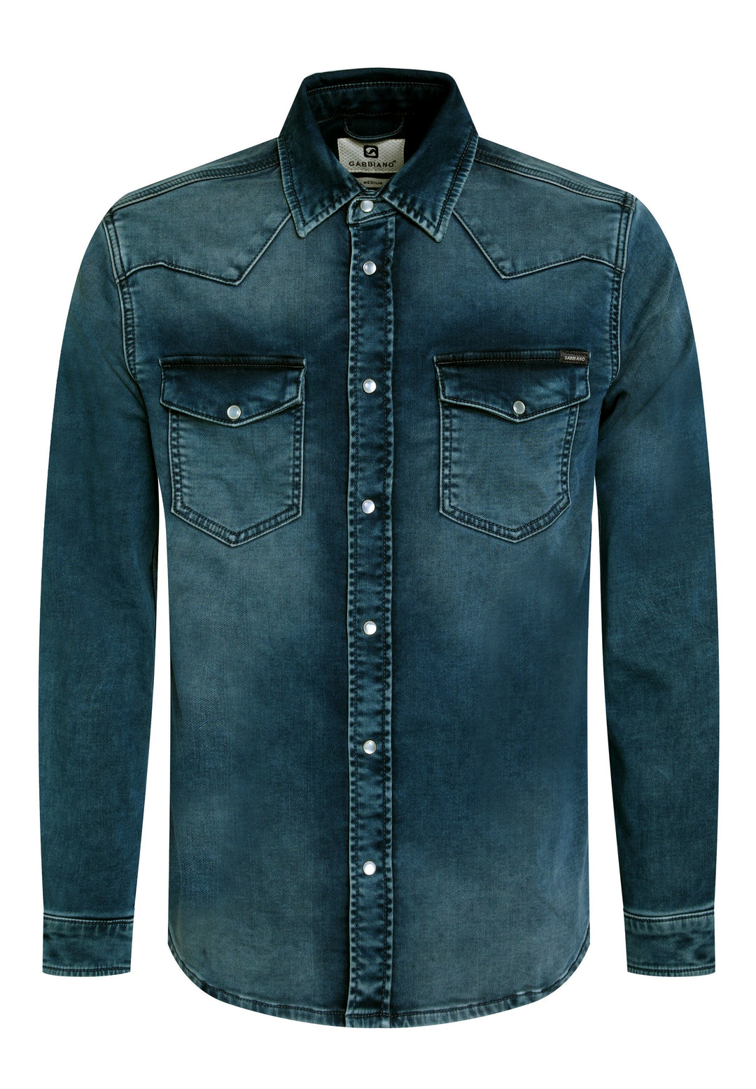 Gabbiano - Heren Overhemd Jogg Denim - 335734 - 920 Dark Blue