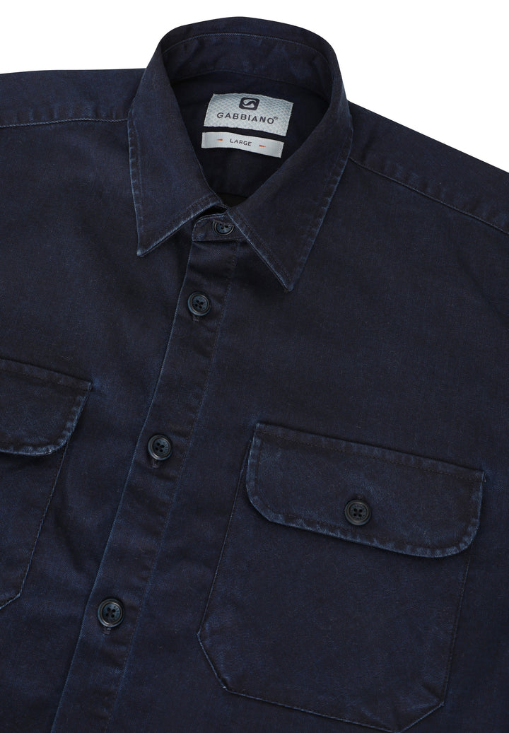 Gabbiano - Heren Overshirt - 335238 - 901 Navy Denim