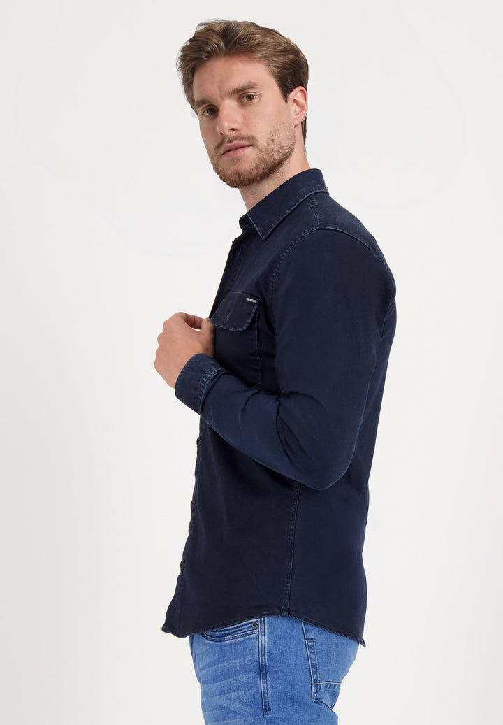 Gabbiano - Heren Overshirt - 335238 - 901 Navy Denim