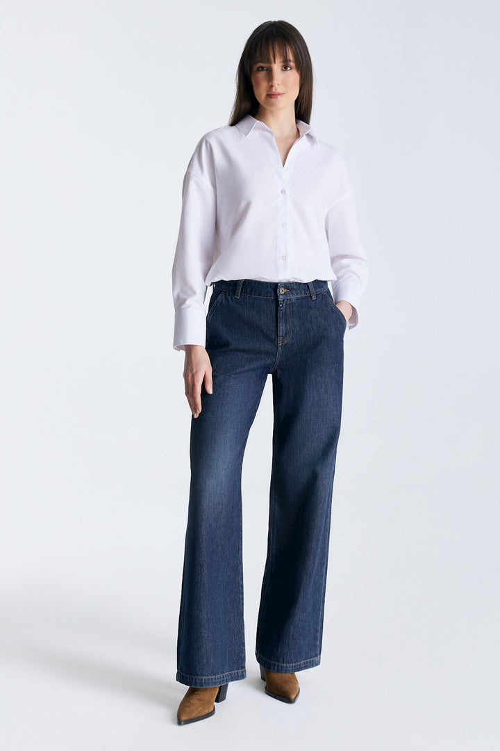 COJ - Maxine - Wide Leg Jeans - Deep Blue