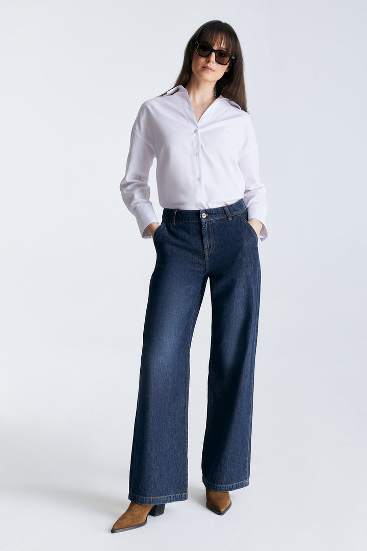 COJ - Maxine - Wide Leg Jeans - Deep Blue