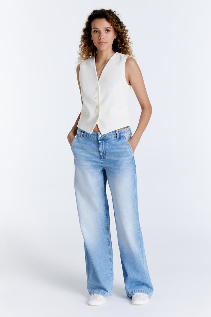 COJ - Maxine - Wide Leg Jeans - Light Blue