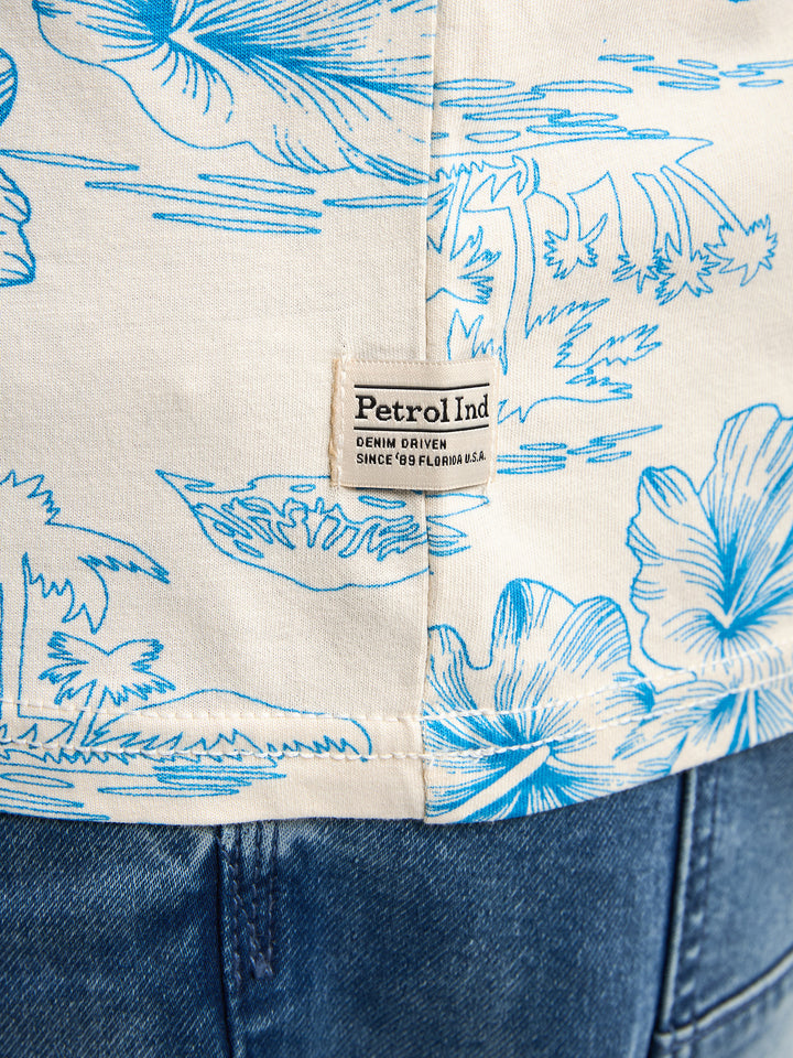 Petrol - Heren Shirt- M-1050-TSR6230 - 0112 Seashell
