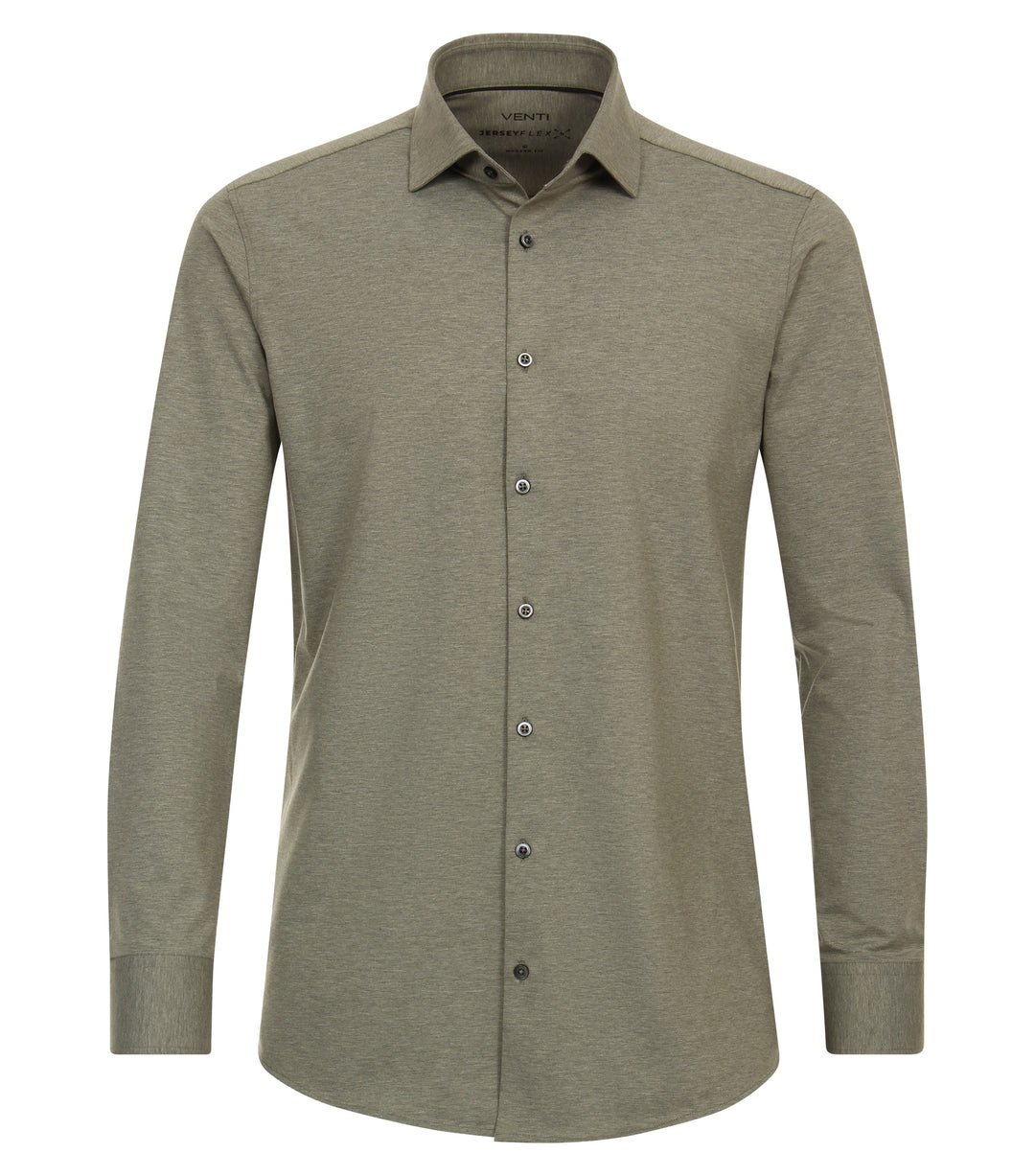 Venti - Heren Jersey Overhemd - 123963800 - 300 Green Milieu