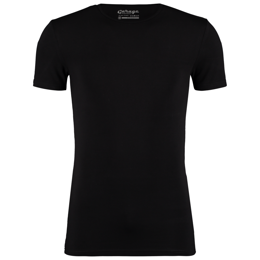 Garage - Bodyfit Shirt R-neck - 200 Black