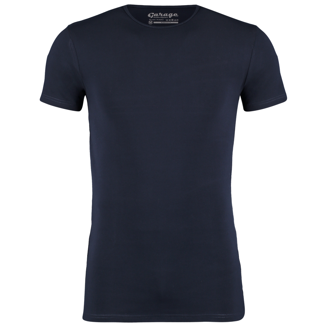 Garage - Bodyfit Shirt R-neck - 400 Navy