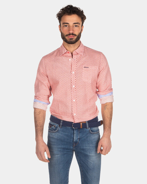 NZA - Heren Overhemd - Guyon - 23AN556 - 1504 Orange Red
