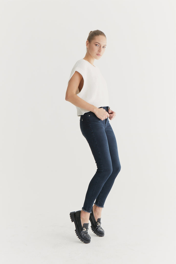 COJ - Lina - Dames Slim-fit Jeans - Blue Black