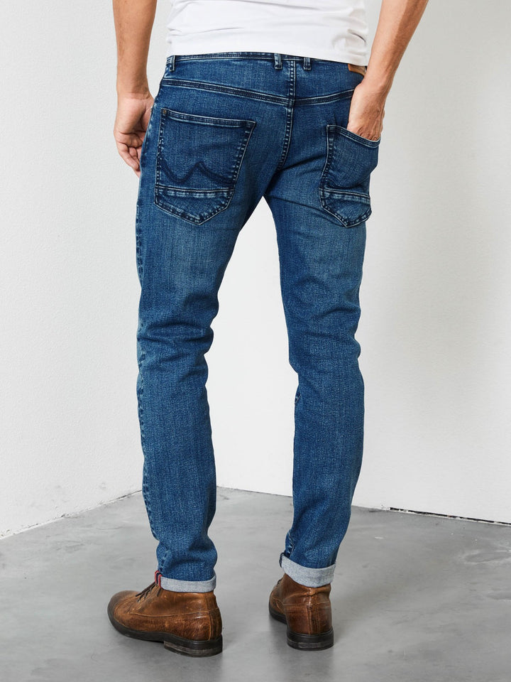Petrol Industries - Seaham - Heren Slim-fit Jeans - 5867 Blue Faded