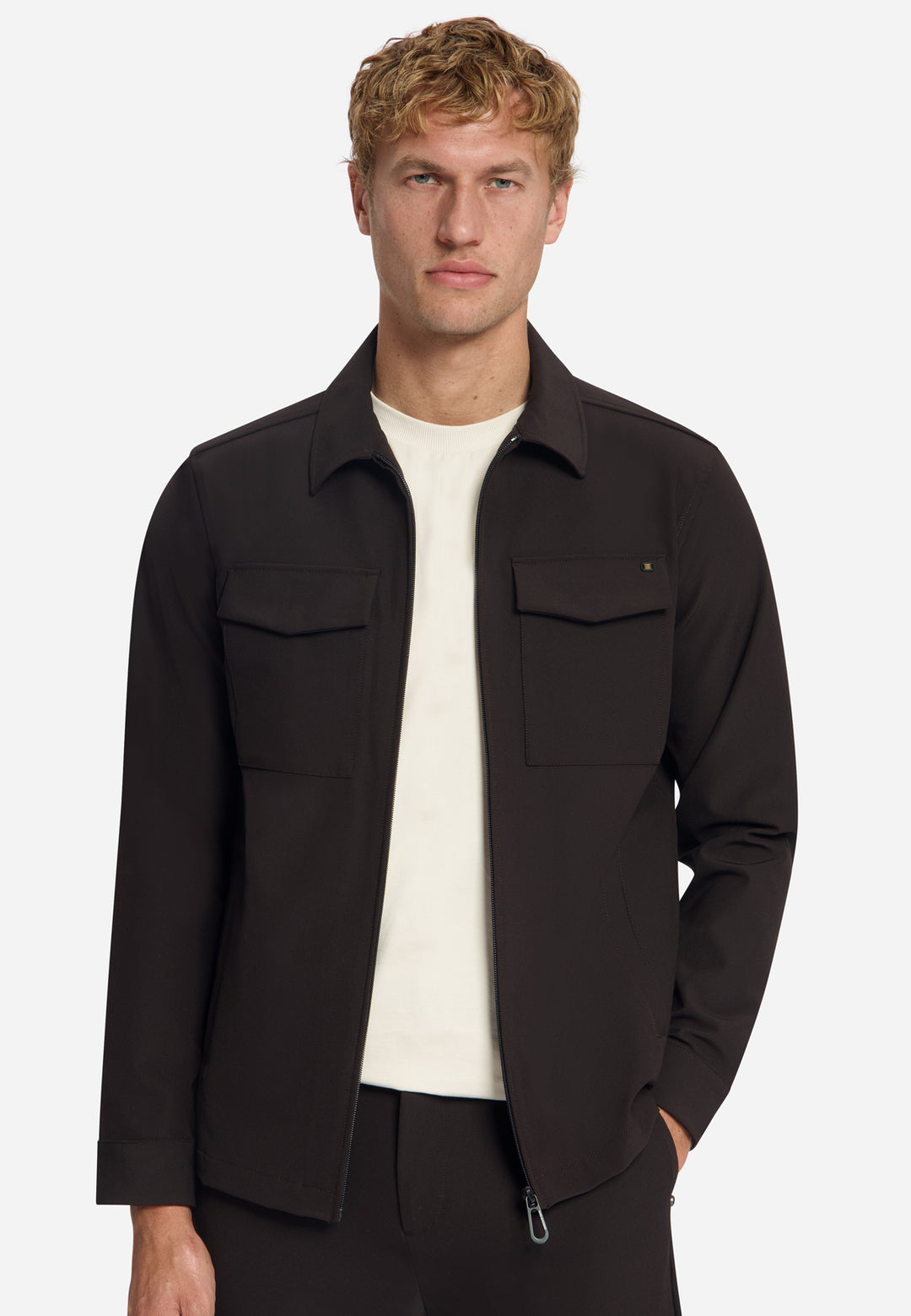 No Excess - Heren Sedoc Overshirt - N5104 - 047 Earth