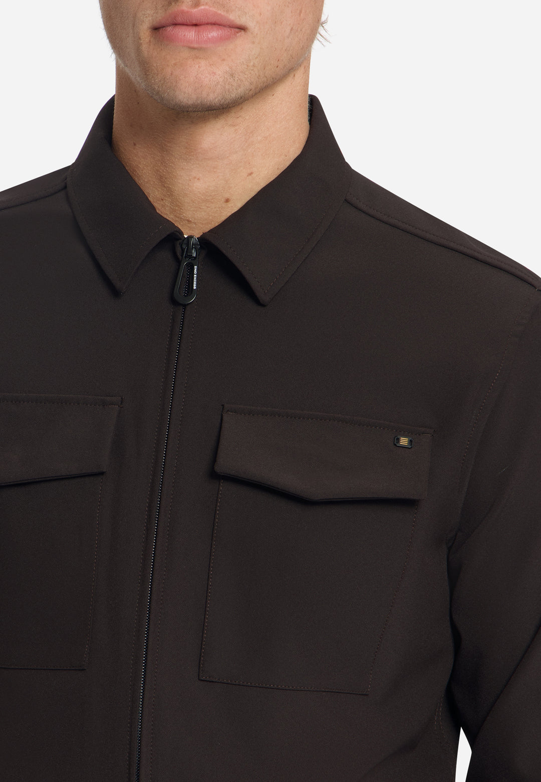No Excess - Heren Sedoc Overshirt - N5104 - 047 Earth