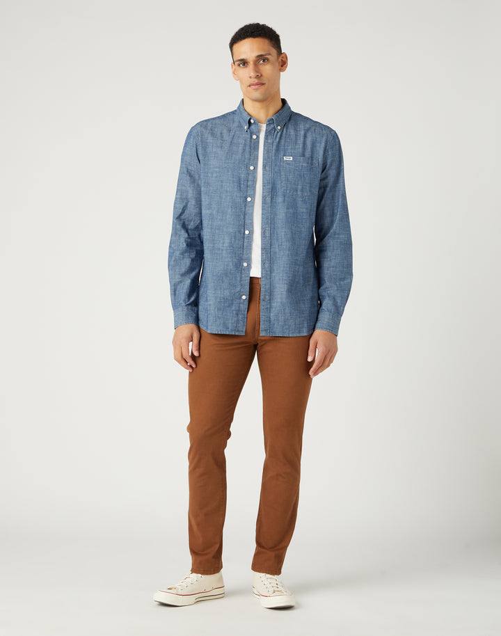 Wrangler - Larston - Heren Slim-fit Broek - Bison