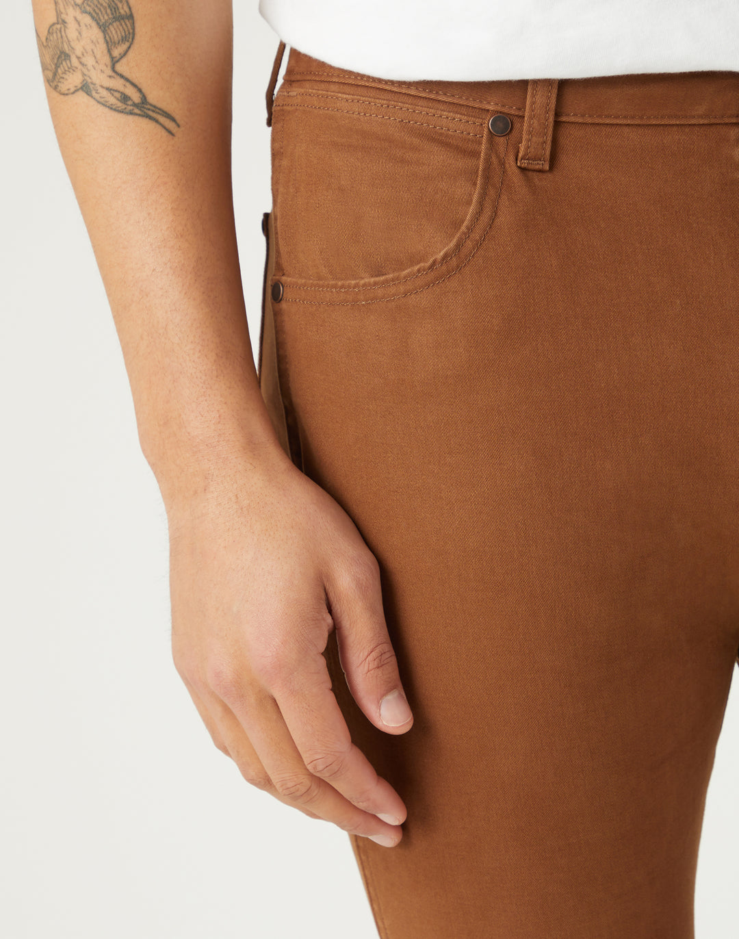 Wrangler - Larston - Heren Slim-fit Broek - Bison