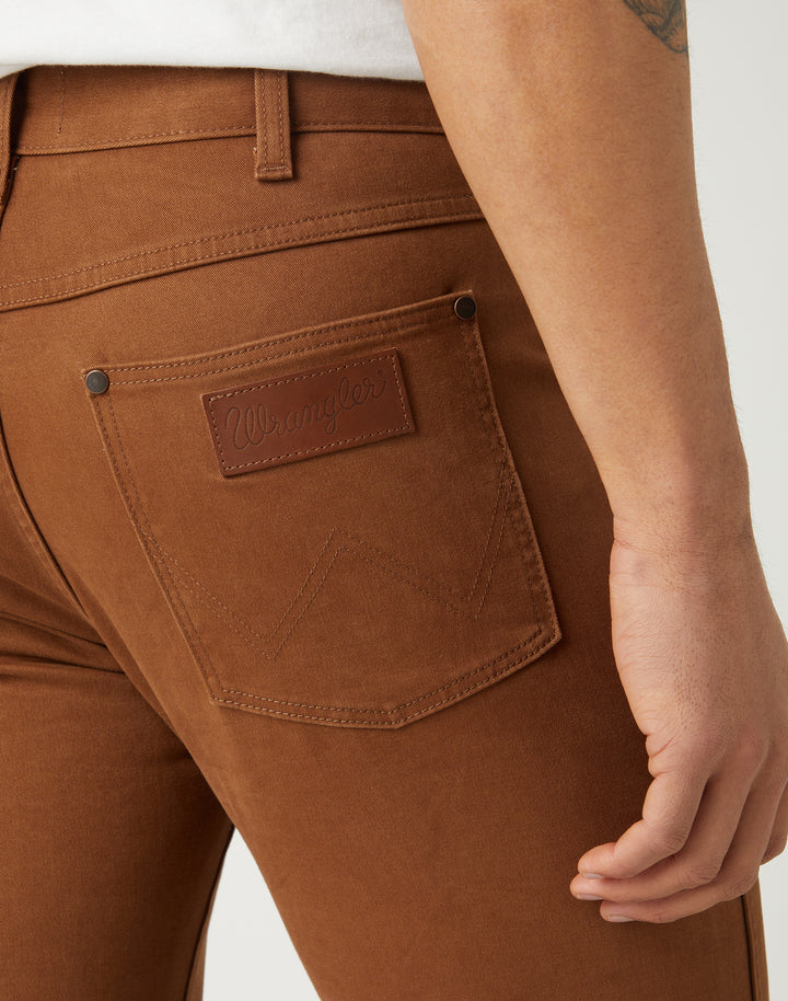 Wrangler - Larston - Heren Slim-fit Broek - Bison