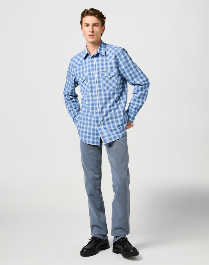 Wrangler - Greensboro - Heren Regular-fit Jeans - Dusty Blue