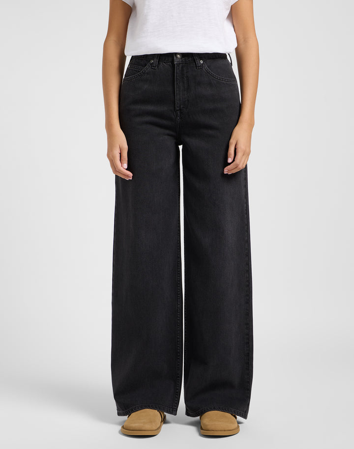 Lee - Stella - Dames Wide Leg Jeans - Dark Memory