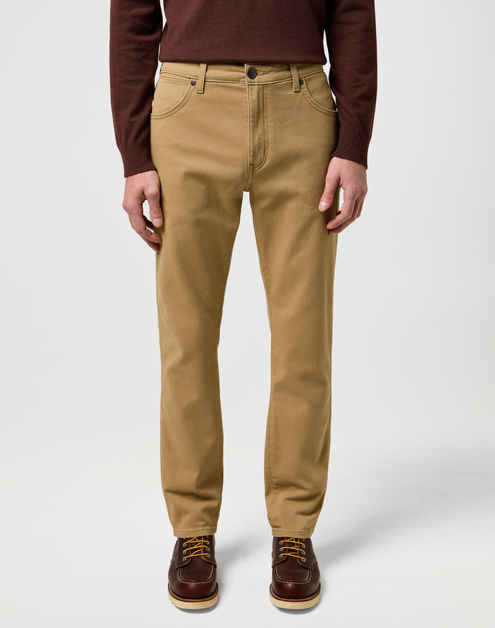 Wrangler - Larston - Heren Slim-fit Broek - Tigers Eye