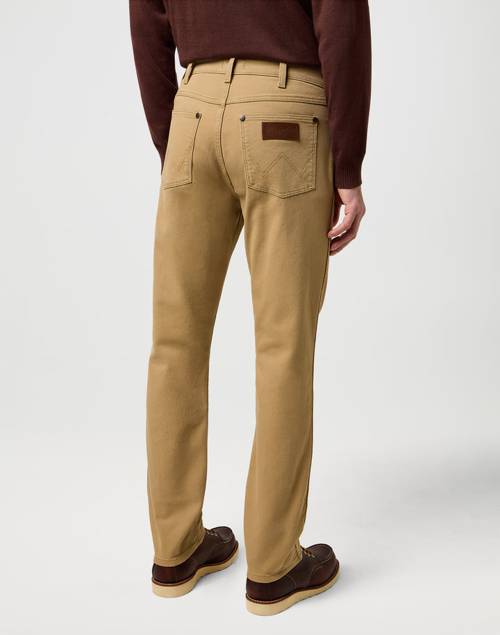 Wrangler - Larston - Heren Slim-fit Broek - Tigers Eye