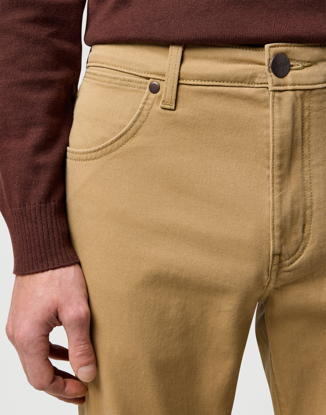 Wrangler - Larston - Heren Slim-fit Broek - Tigers Eye