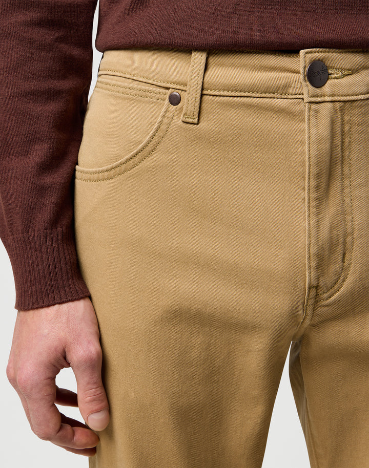 Wrangler - Larston - Heren Slim-fit Broek - Tigers Eye