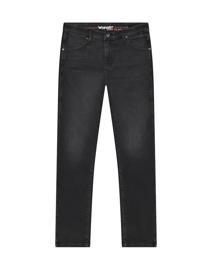 Wrangler - Larston - Heren Slim-fit Jeans - Black Fog