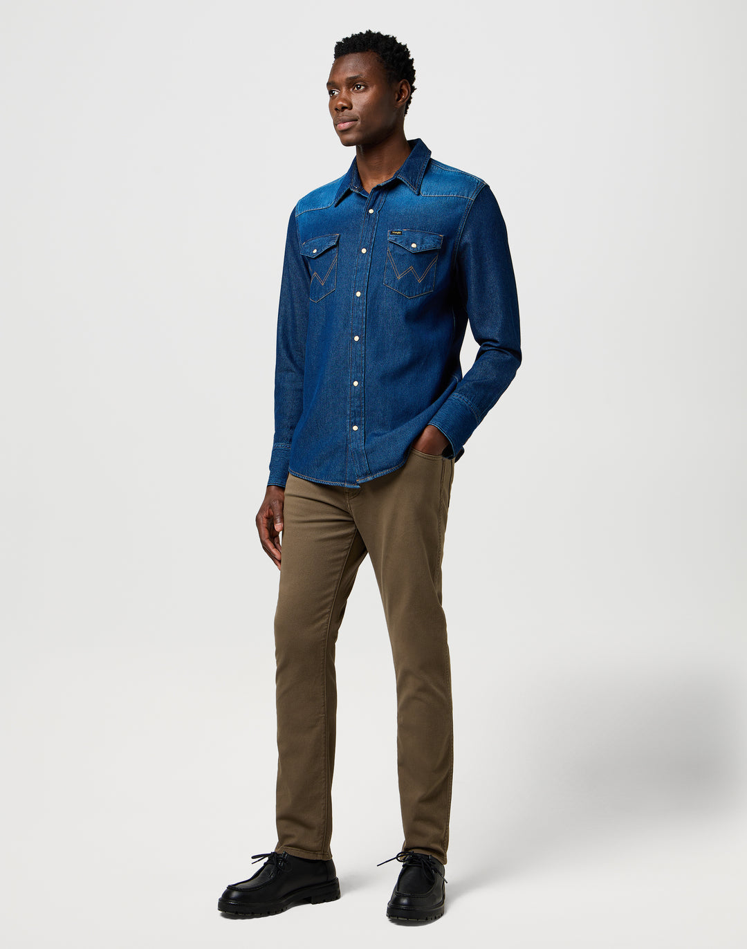 Wrangler - Larston - Heren Slim-fit Broek - Tarmac