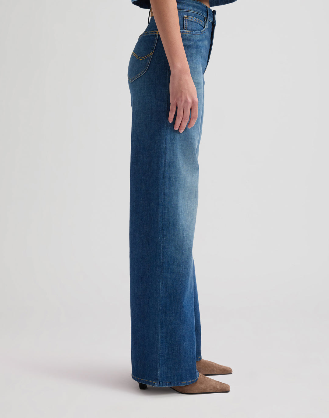 Lee - Stella - Dames Wide Leg Jeans - Blue Arrow