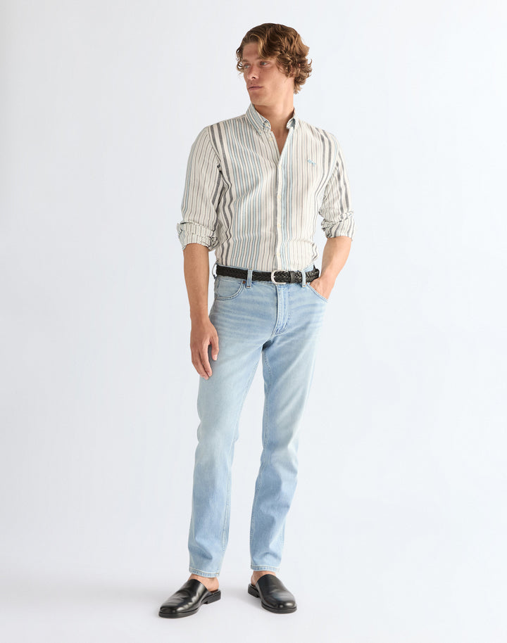 Wrangler - Greensboro - Heren Regular Straight-fit Jeans - Firelight Blue