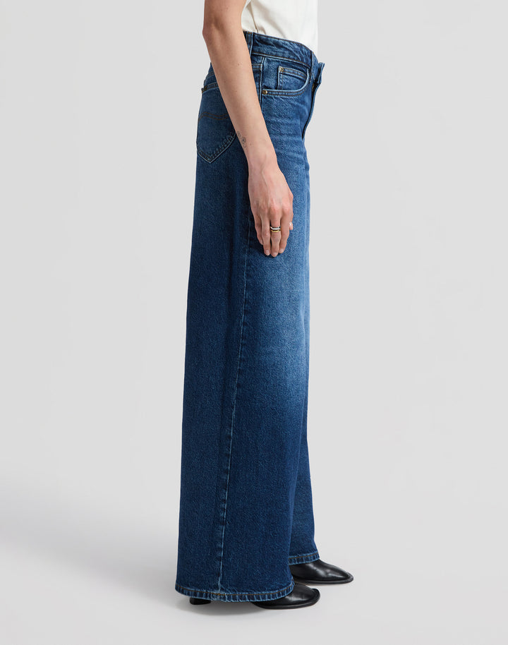Lee - Hope - Dames Mid Rise Baggy Wide Leg Jeans - Flash Blue
