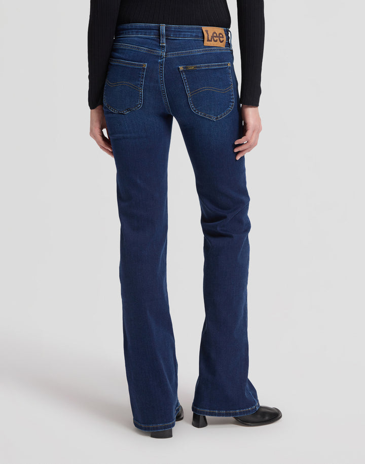 Lee - Lana - Dames Mid Rise Bootcut Jeans - Eternal Blue