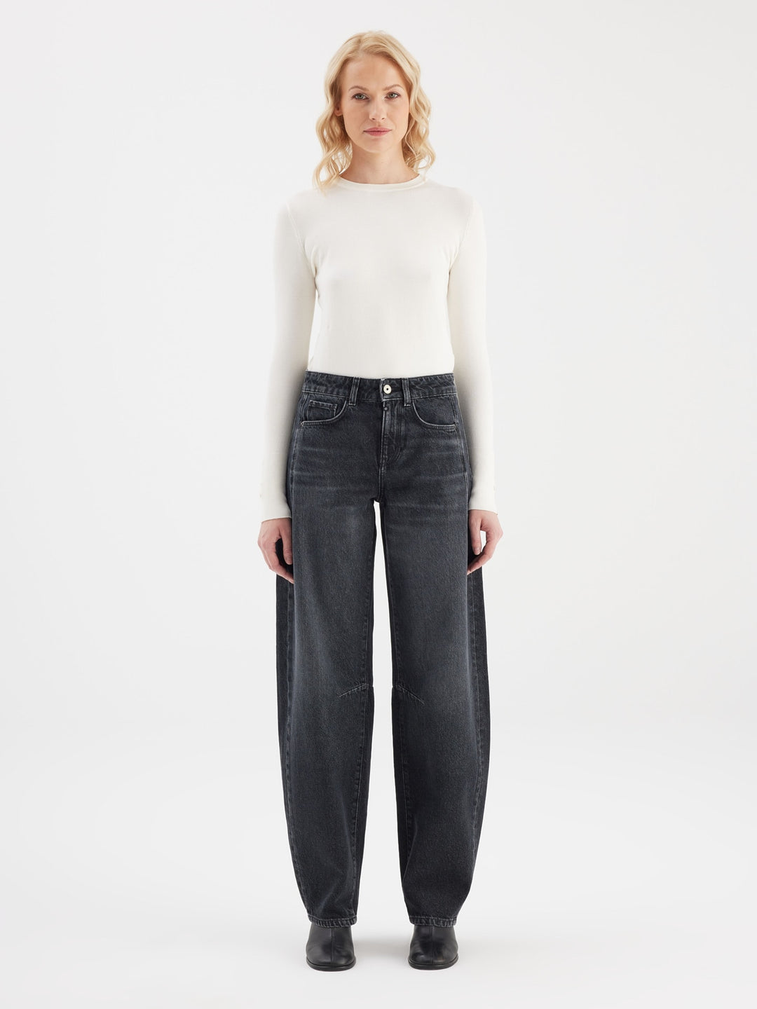 COJ - Clara - Balloon Fit Jeans - Black Vintage