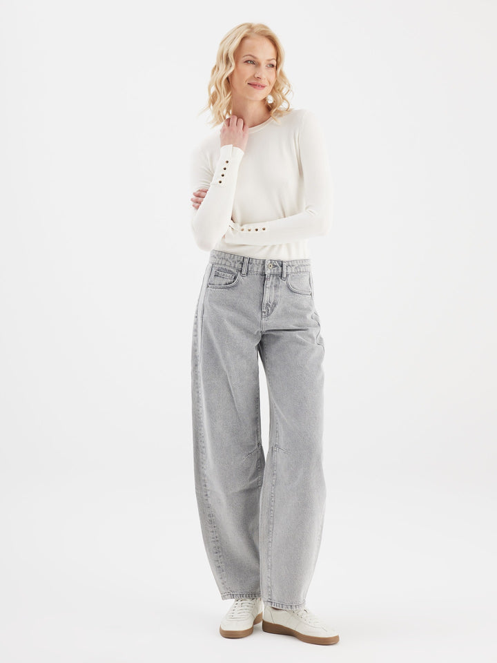 COJ - Clara - Balloon Fit Jeans - Marble Grey
