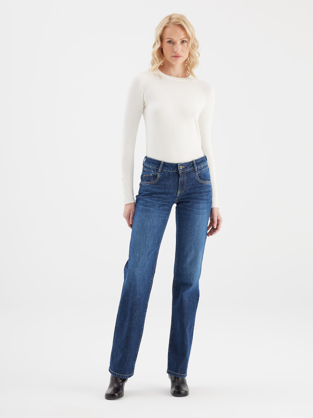 COJ - Diva - Regular Straight Jeans - Dark Blue