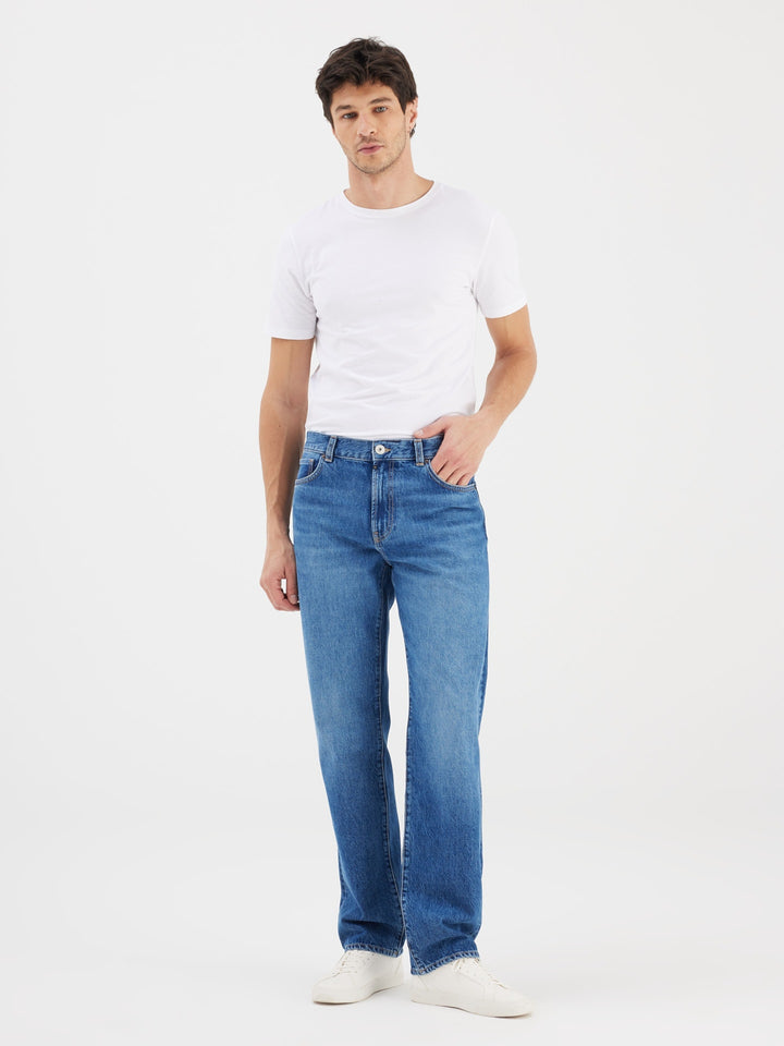 COJ - NEO - Heren Relaxed Straight fit Jeans - Medium Blue