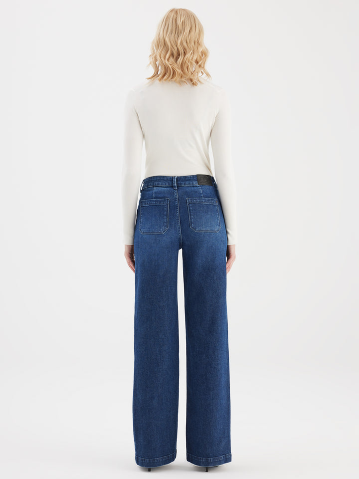 COJ - Mira - Wide Leg Jeans - Dark Blue