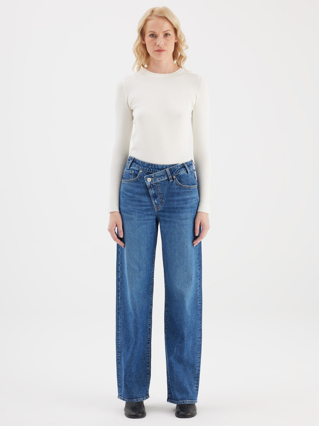 COJ - Cora - Relaxed Straight Jeans - Dark Blue