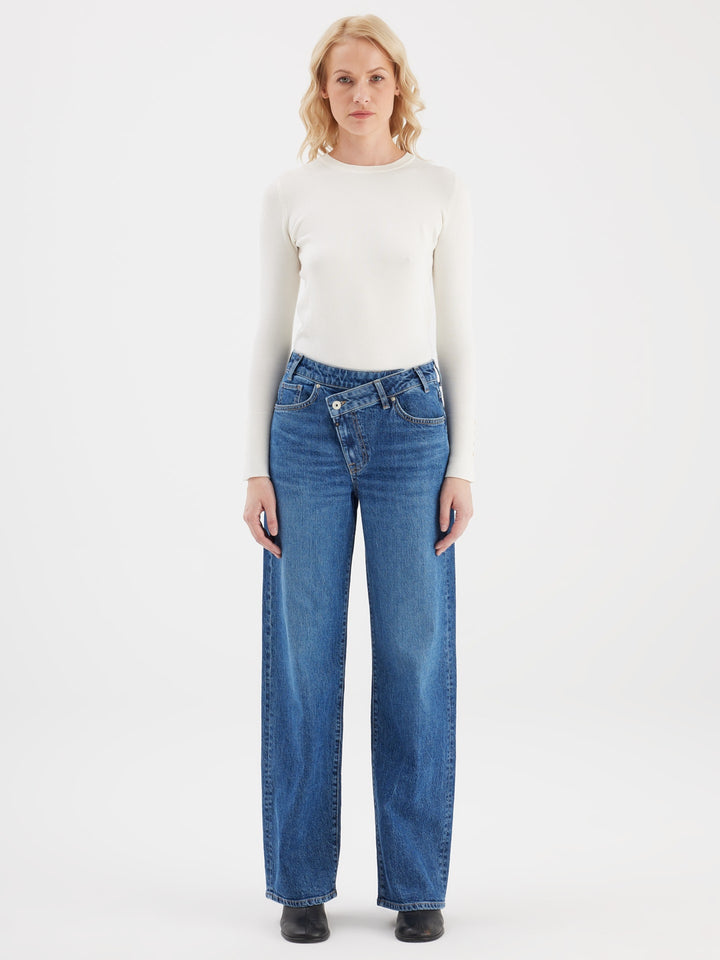 COJ - Cora - Relaxed Straight Jeans - Dark Blue