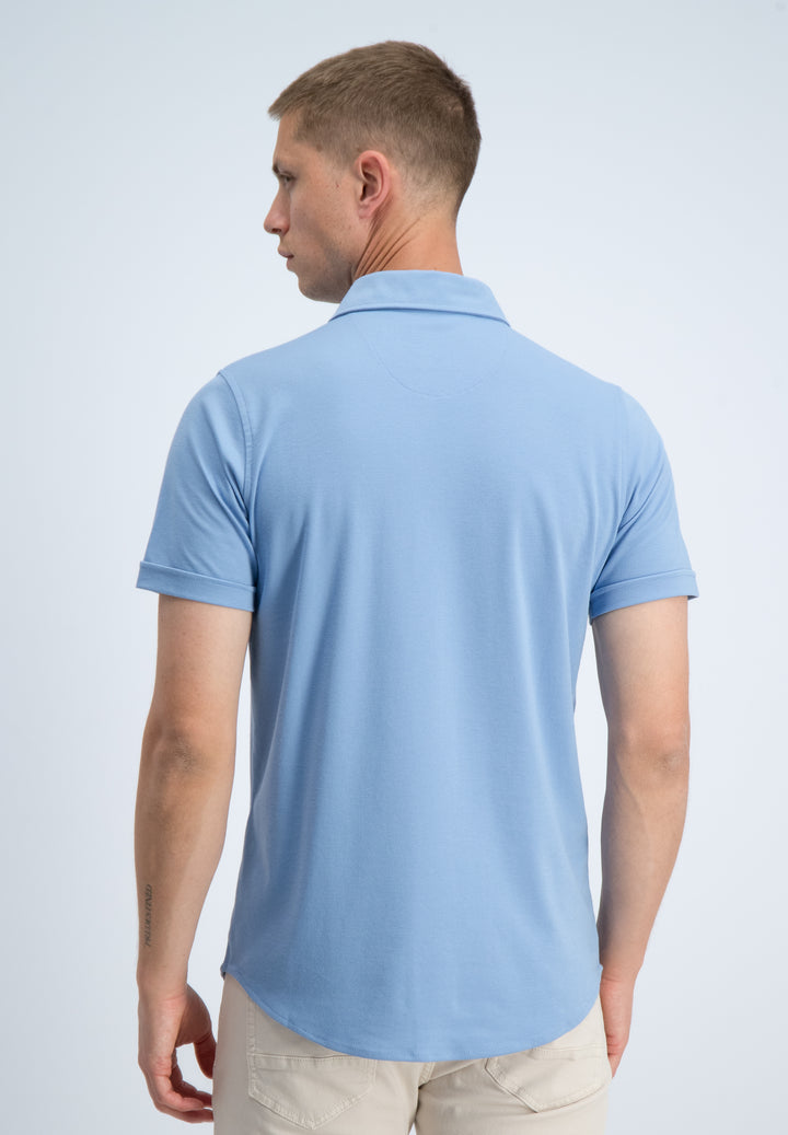 Gabbiano - Heren Overhemd - 336632 - Fyre - 224 Allure Blue
