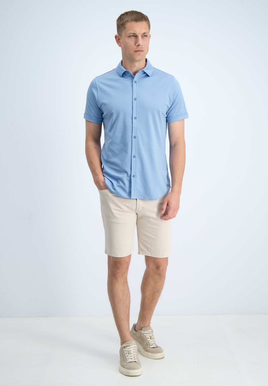 Gabbiano - Heren Overhemd - 336632 - Fyre - 224 Allure Blue