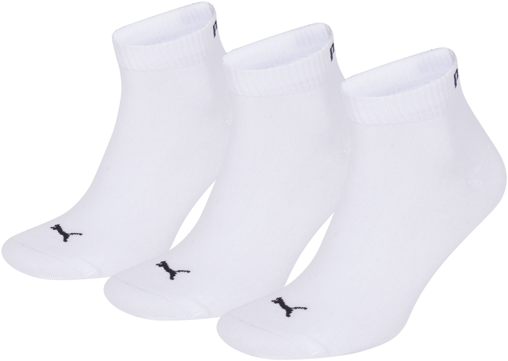 Puma - Quarter Sokken 3-Pack - 300 White