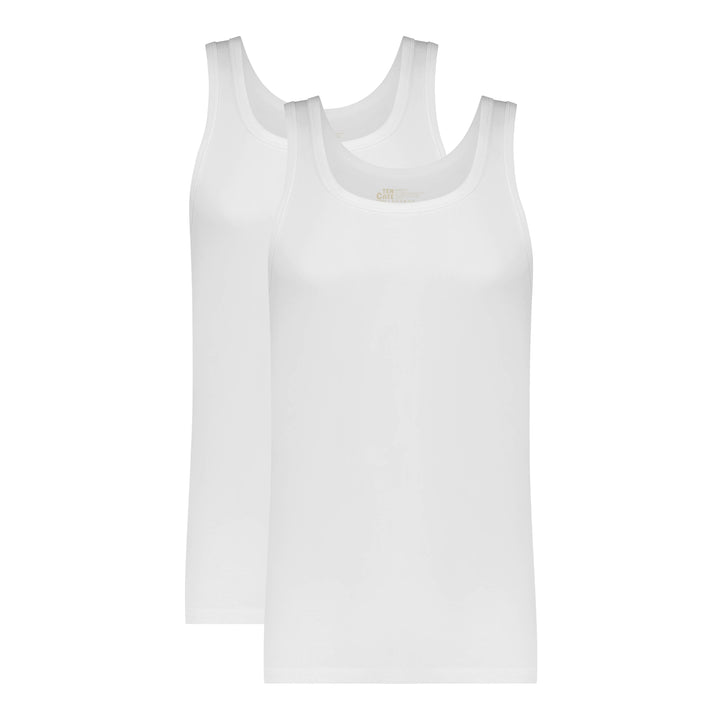 Ten Cate - 32324 - Basic Men Singlet 2-pack - White Hemd Ten Cate 