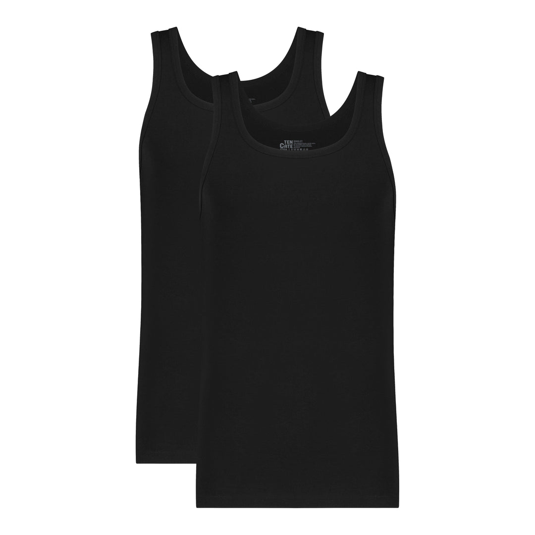 Ten Cate - 32324 - Basic Men Singlet 2-pack - Black Hemd Ten Cate 