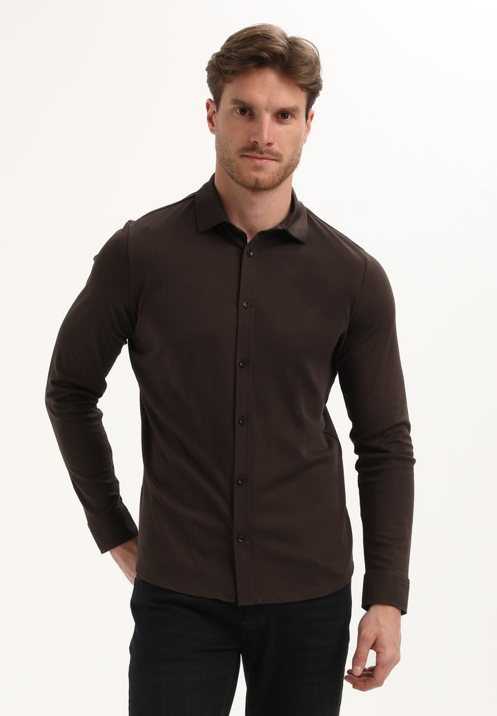 Gabbiano - Heren Overhemd - 333510 - 5702 Oak Brown