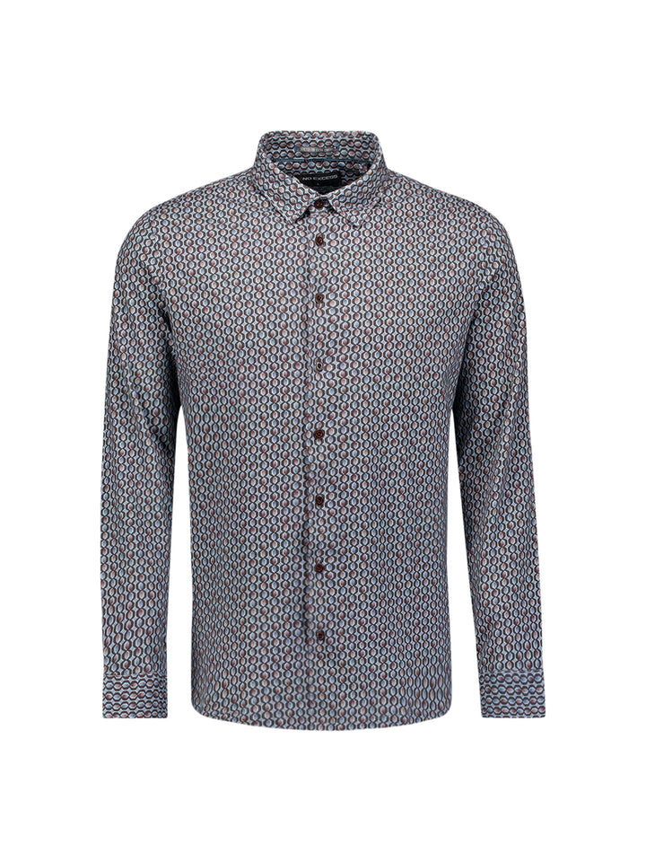 No Excess - Heren Overhemd - 33430813 - 138 Dusty Blue