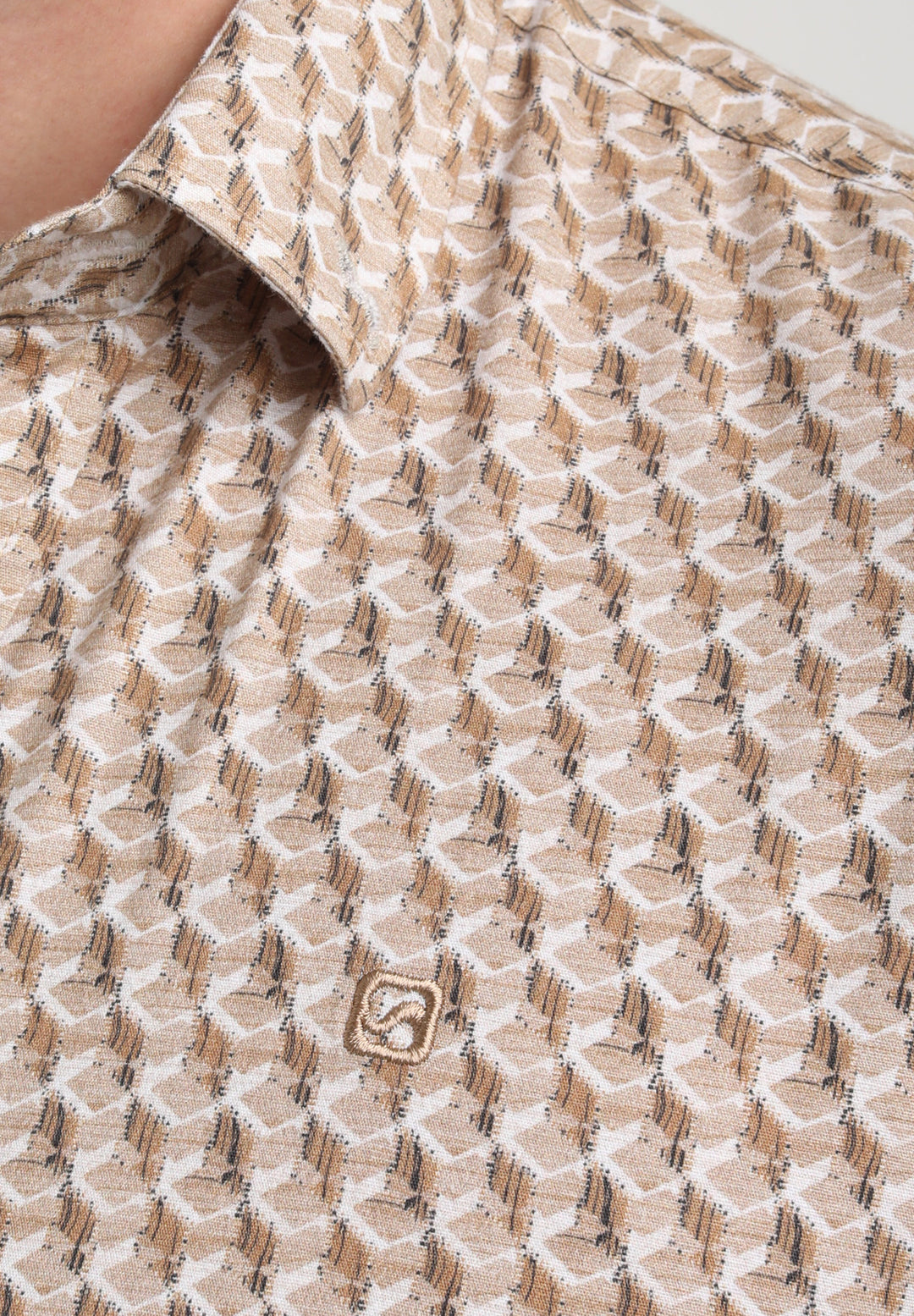 Gabbiano - Heren Overhemd - 334751 - 4412 Khaki Brown